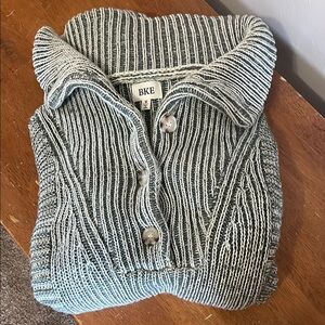 BKE Green Cowl Neck Sweater with Relaxed Fit